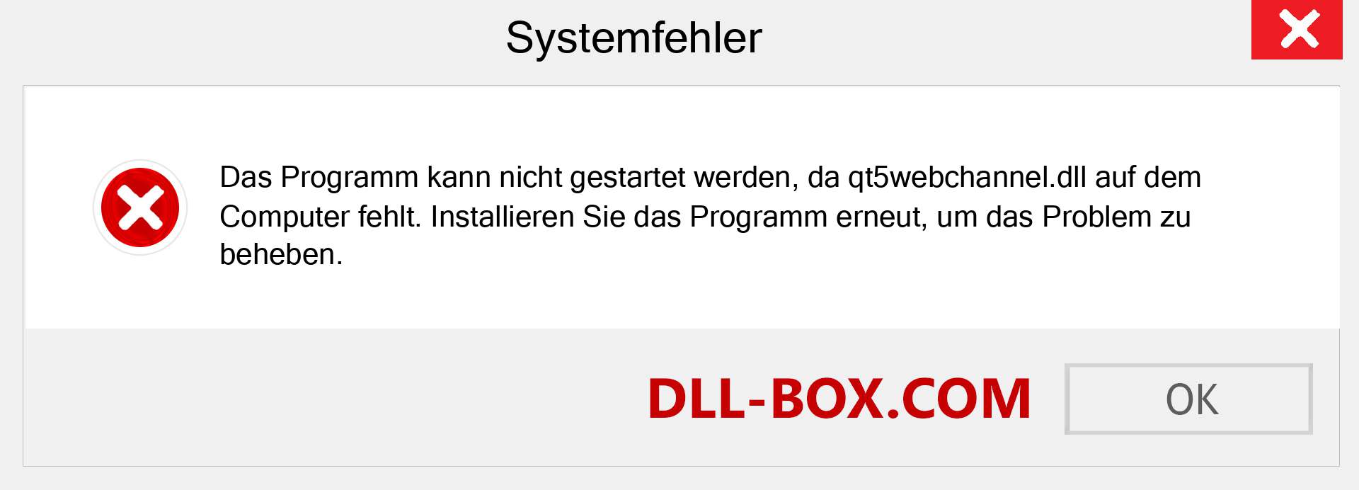 qt5webchannel.dll-Datei fehlt?. Download für Windows 7, 8, 10 - Fix qt5webchannel dll Missing Error unter Windows, Fotos, Bildern