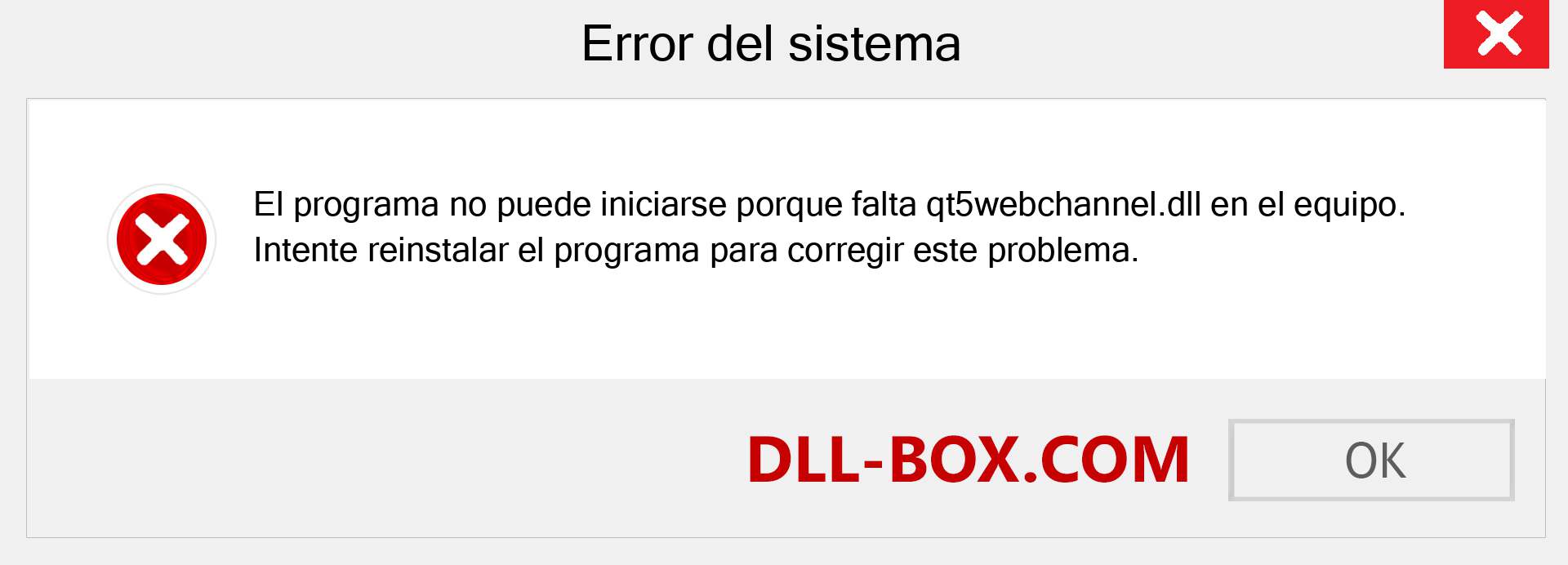 ¿Falta el archivo qt5webchannel.dll ?. Descargar para Windows 7, 8, 10 - Corregir qt5webchannel dll Missing Error en Windows, fotos, imágenes